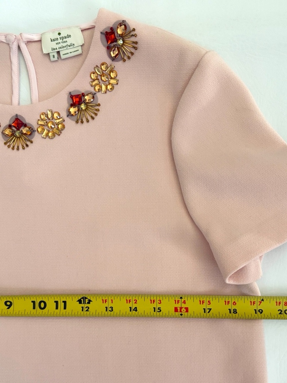 Kate Spade Women’s Top Alexandria Pink
Rhinestone Embellished Shirt Size 8 - Picture 12 of 15